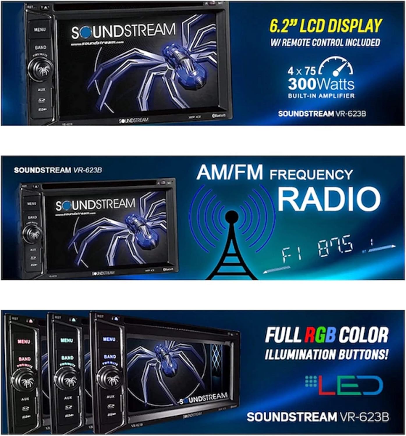 SOUNDSTREAM VR-623B 6.2